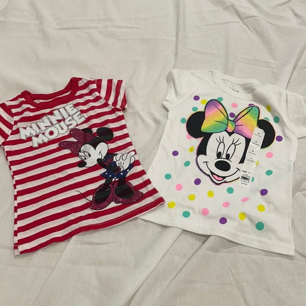 Disney 4 Minnie Mouse bundle of 2 short sleeve t